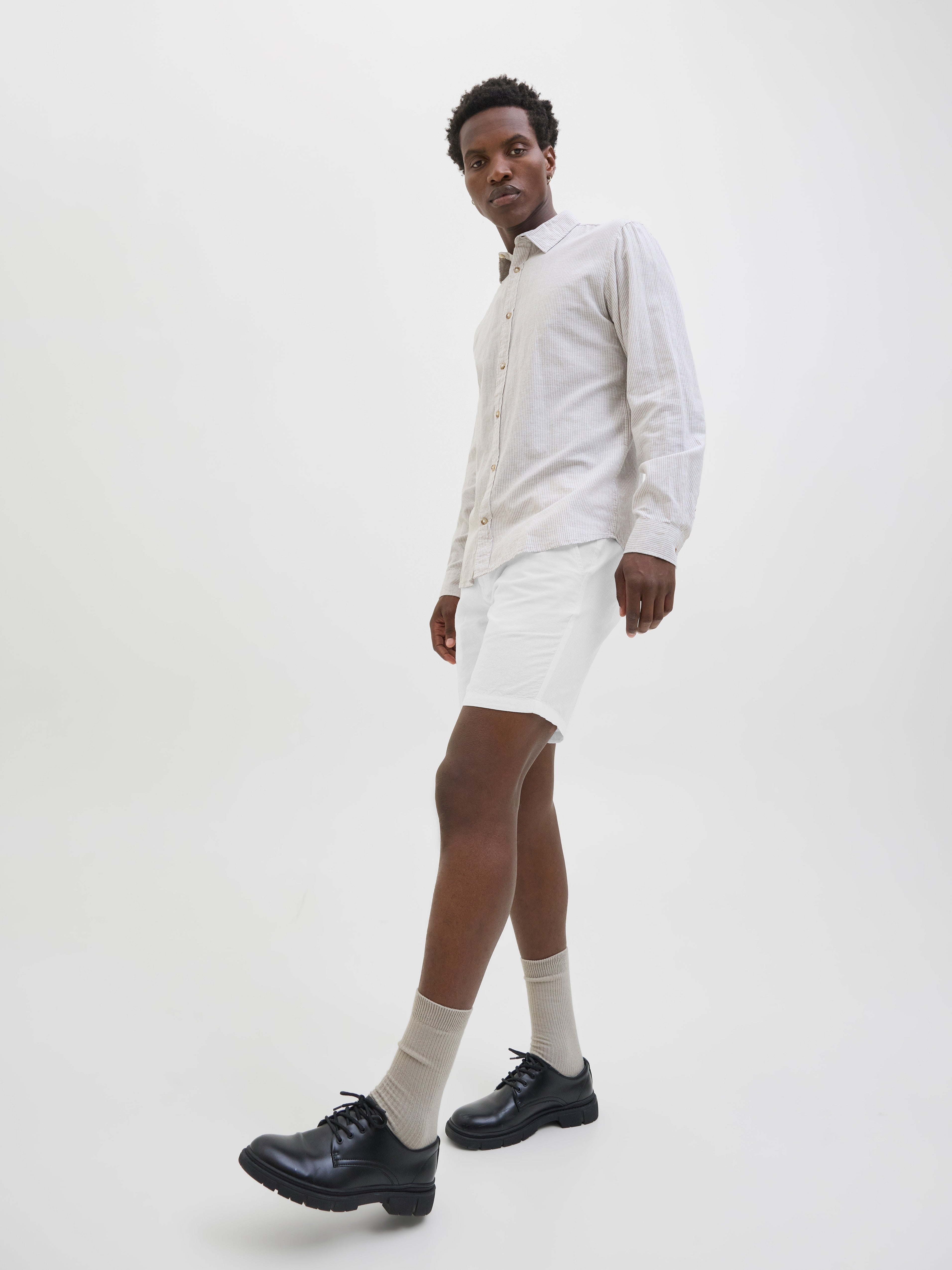 JACK & JONES JPSTACE summer linen blend short in black - Image 8