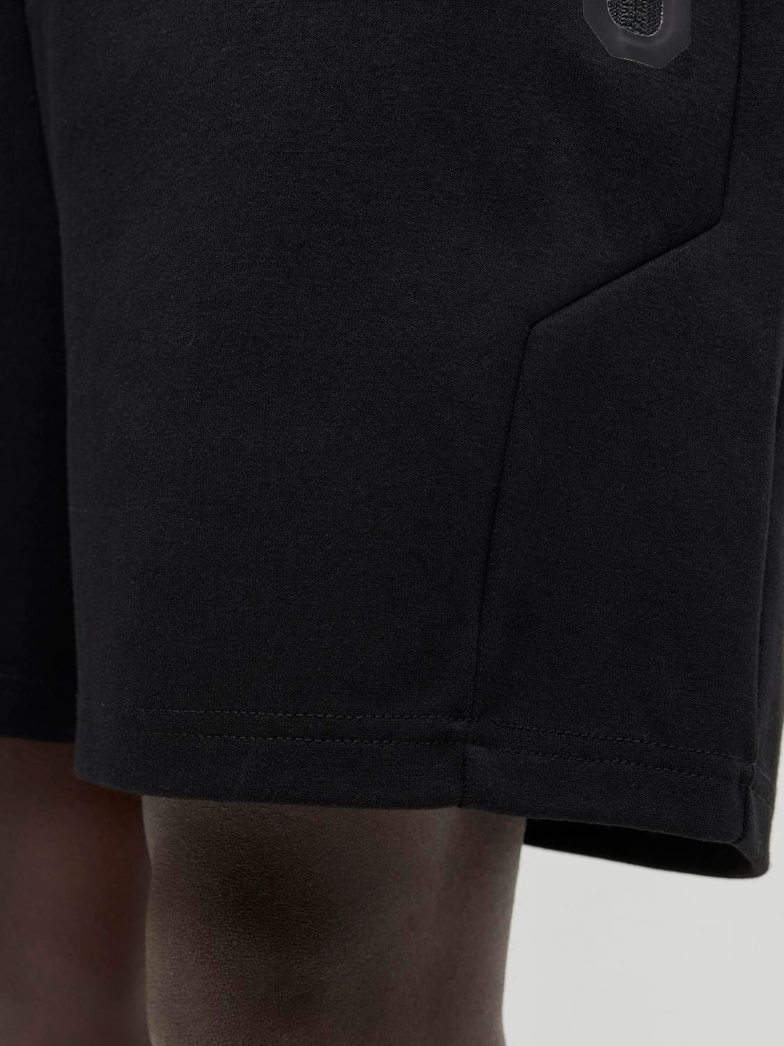 JACK & JONES JPSTGORDON fusion sweat shorts - black