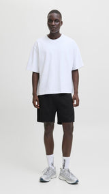 JACK & JONES JPSTGORDON fusion sweat shorts - black