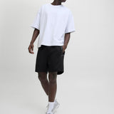 JACK & JONES JPSTGORDON fusion sweat shorts - black