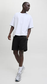 JACK & JONES JPSTGORDON fusion sweat shorts - black