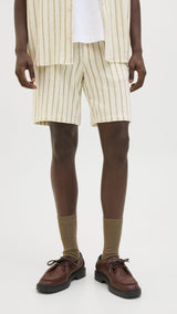 JACK & JONES JPSTJAIDEN coba stripe jog short in cedar - Image 1