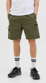 JACK & JONES JPSTJAIDEN marcher cargo shorts in castlerock - Image 1