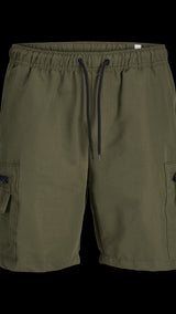 JACK & JONES JPSTJAIDEN marcher cargo shorts in castlerock - Image 3