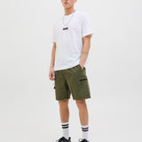 JACK & JONES JPSTJAIDEN marcher cargo shorts in castlerock - Image 5