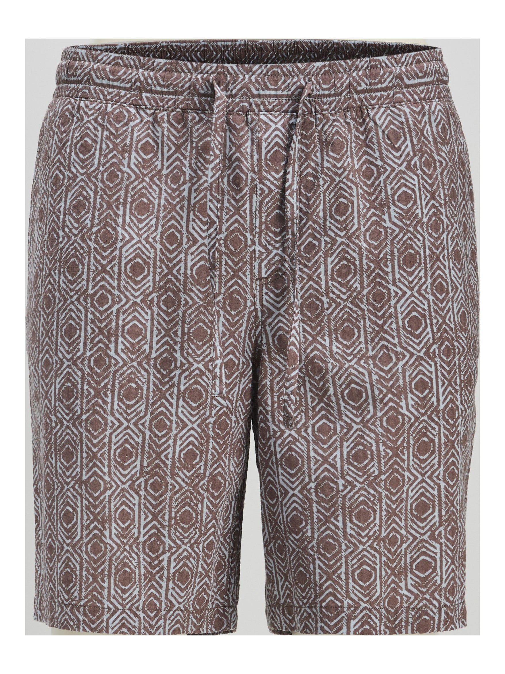 JACK & JONES JPSTJAIDEN seersucker aop short in deep taupe - Image 3