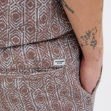 JACK & JONES JPSTJAIDEN seersucker aop short in deep taupe - Image 7