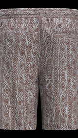 JACK & JONES JPSTJAIDEN seersucker aop short in deep taupe - Image 4
