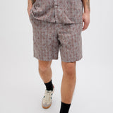 JACK & JONES JPSTJAIDEN seersucker aop short in deep taupe - Image 8