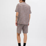 JACK & JONES JPSTJAIDEN seersucker aop short in deep taupe - Image 2