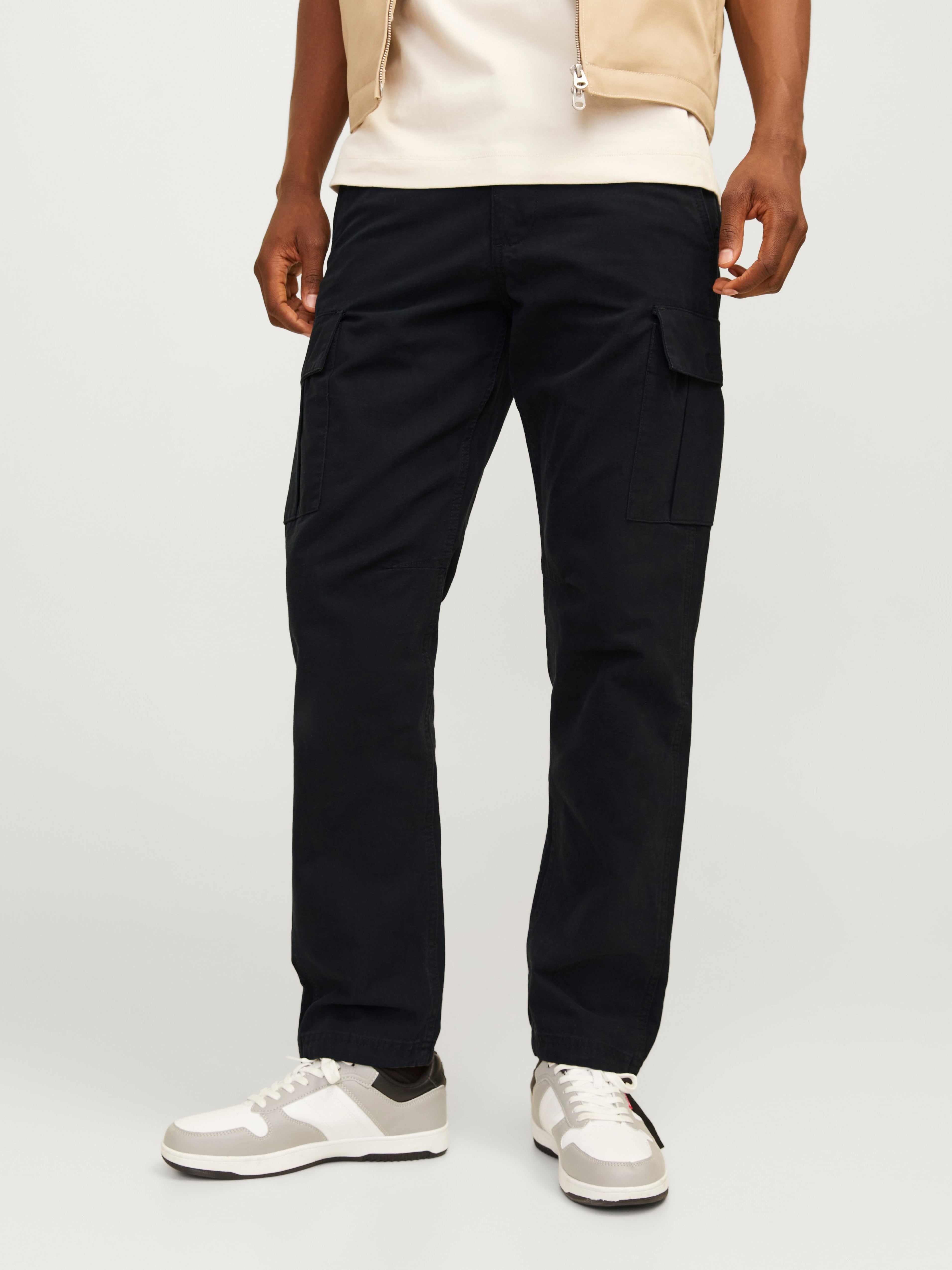 JACK & JONES JPSTKANE barkley cargo pant in black - Image 1