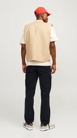 JACK & JONES JPSTKANE barkley cargo pant in black - Image 2