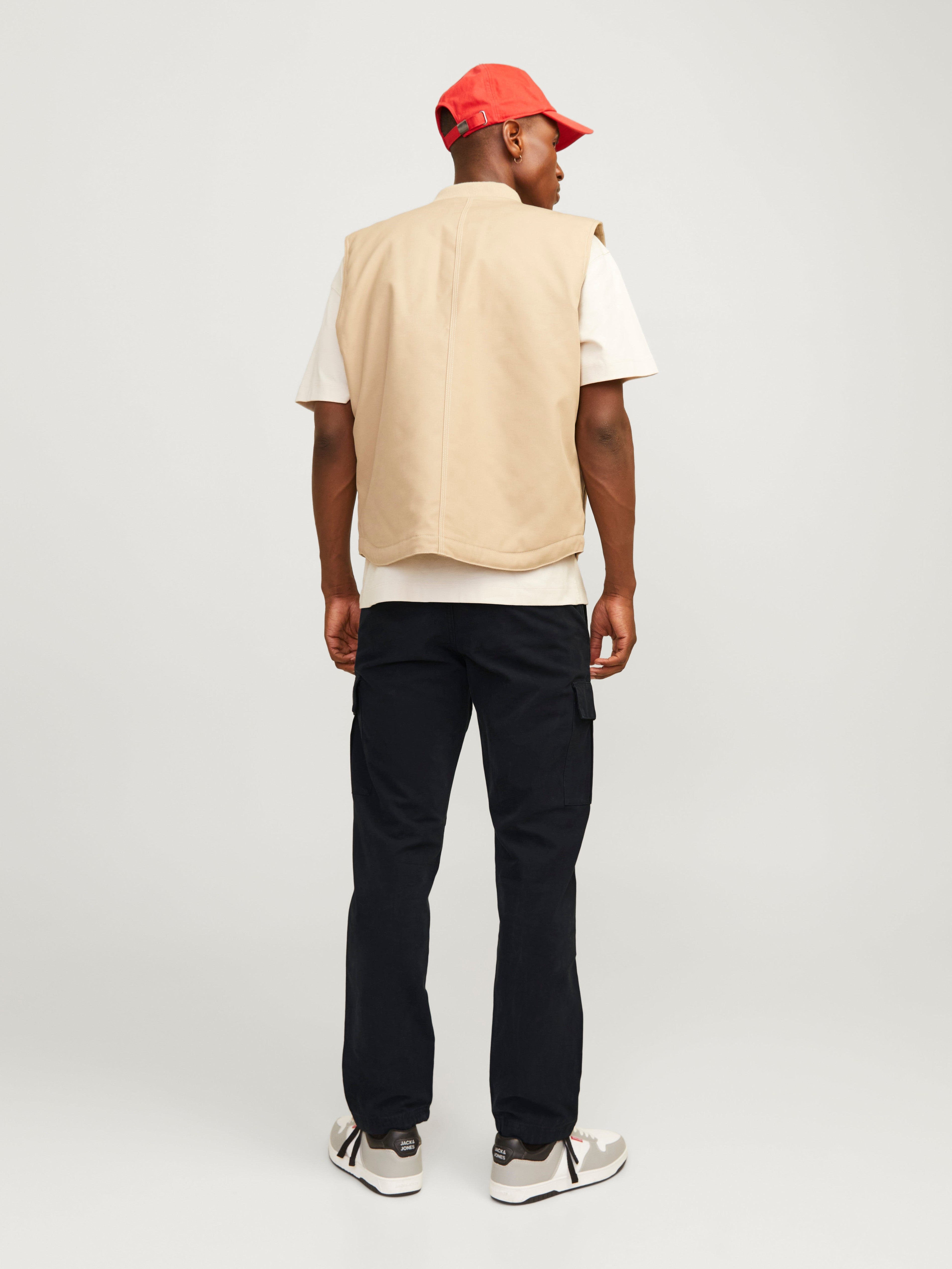 JACK & JONES JPSTKANE barkley cargo pant in black - Image 2