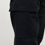 JACK & JONES JPSTKANE barkley cargo pant in black - Image 6