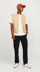 JACK & JONES JPSTKANE barkley cargo pant in black - Image 5
