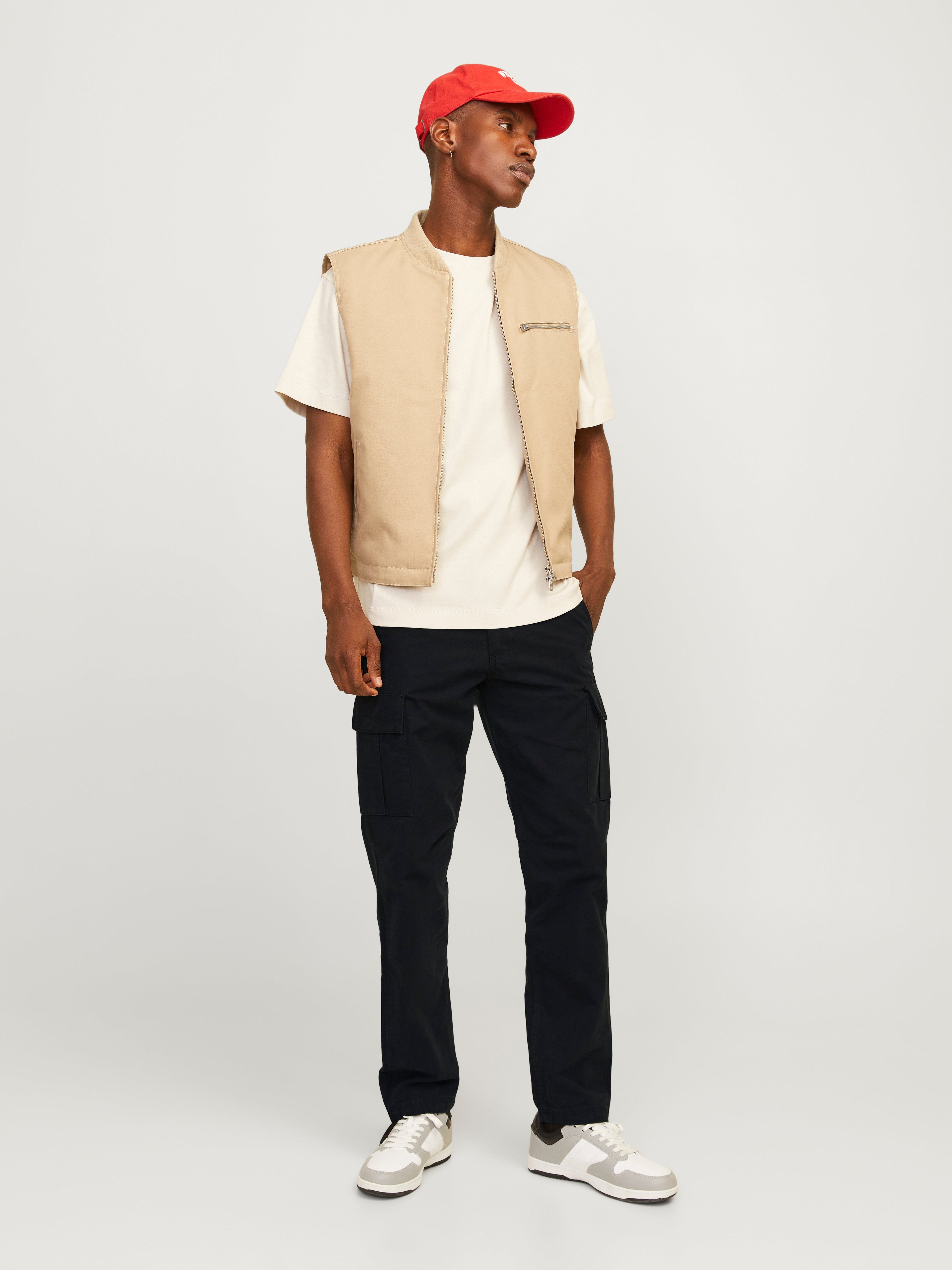 JACK & JONES JPSTKANE barkley cargo pant in black - Image 5