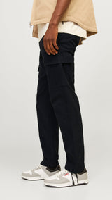 JACK & JONES JPSTKANE barkley cargo pant in black - Image 7