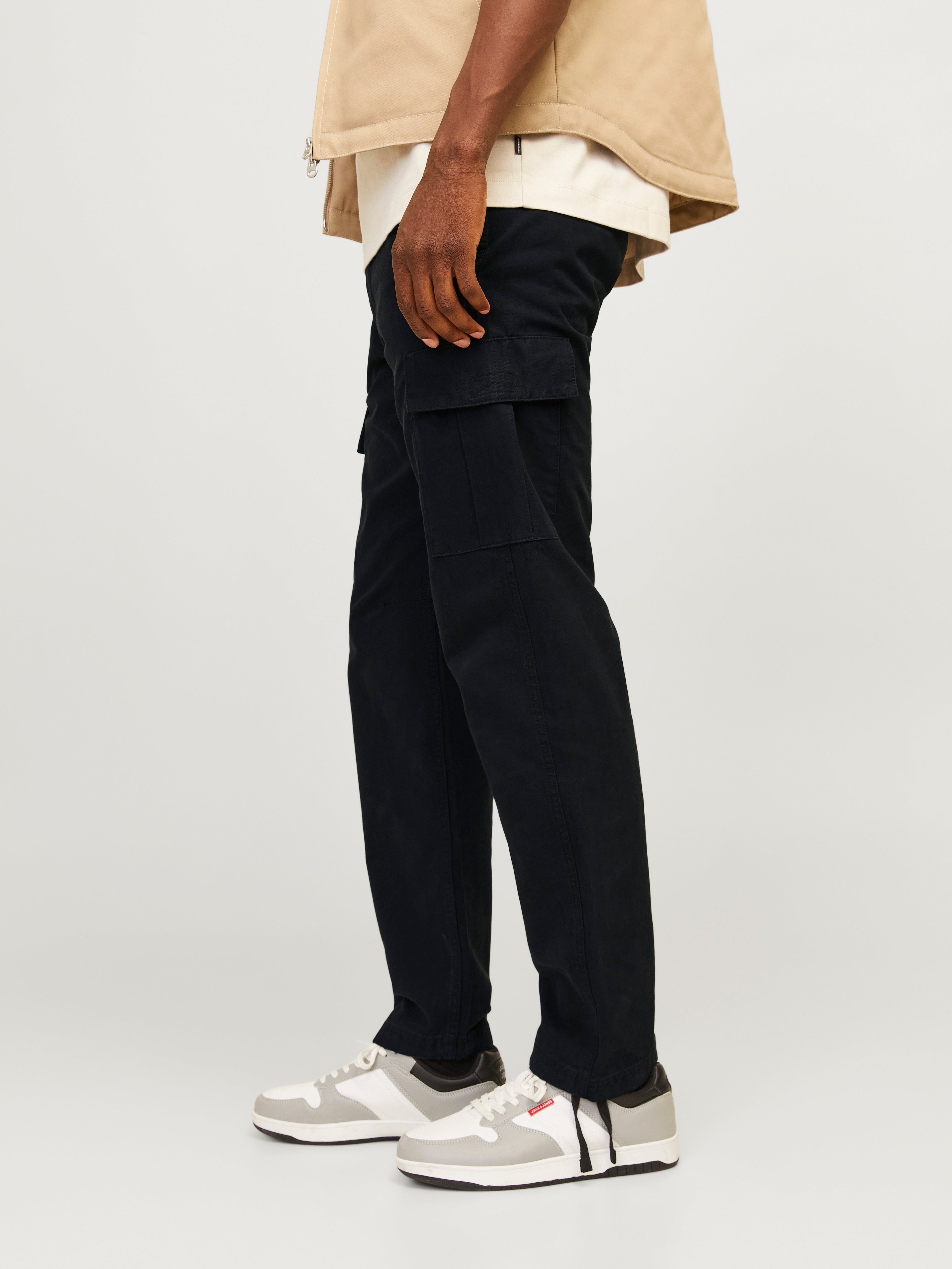 JACK & JONES JPSTKANE barkley cargo pant in black - Image 7