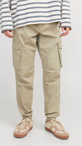 JACK & JONES JPSTKANE noah cuffed cargo in moonbeam - Image 1