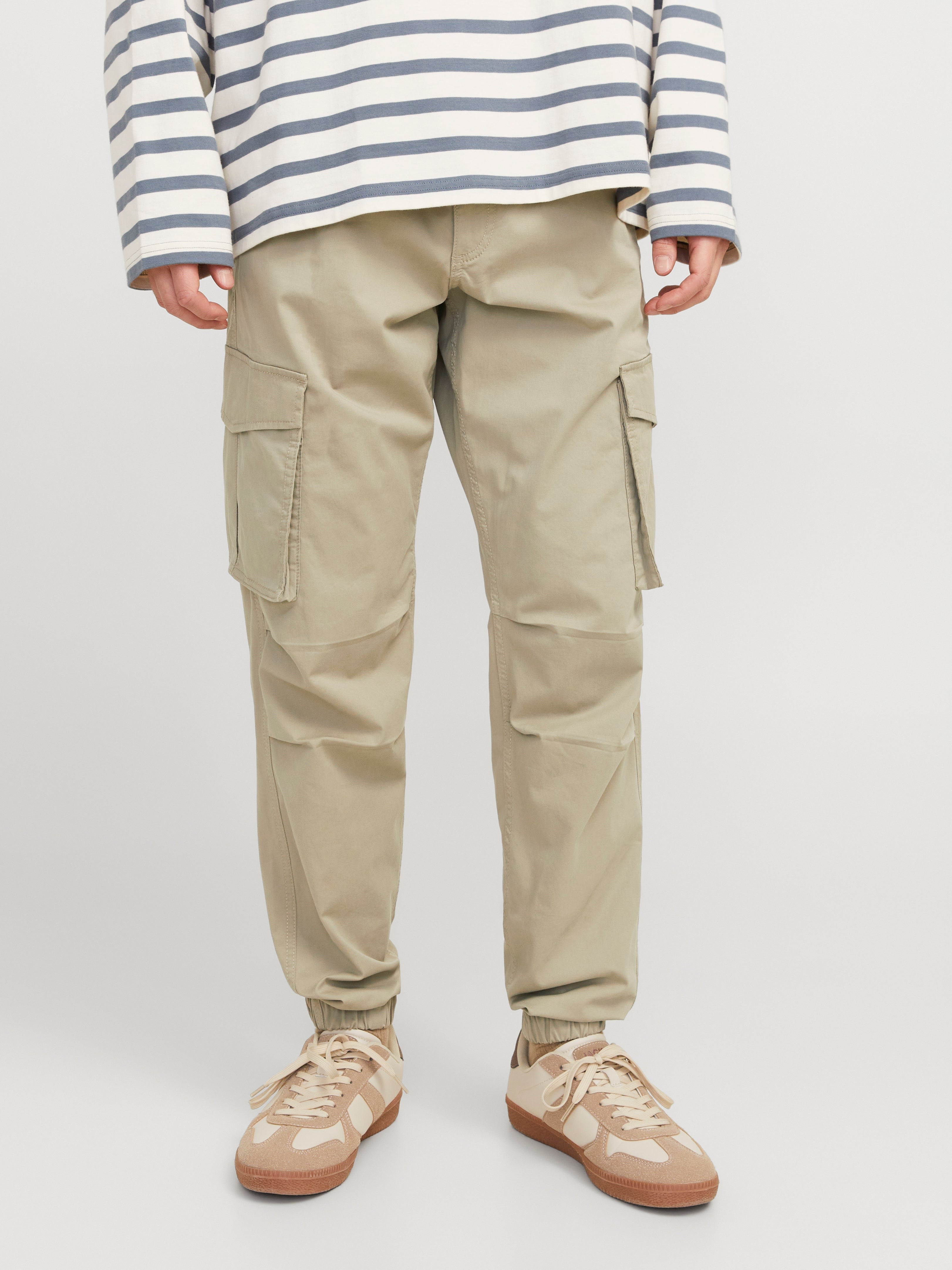 JACK & JONES JPSTKANE noah cuffed cargo in moonbeam - Image 1
