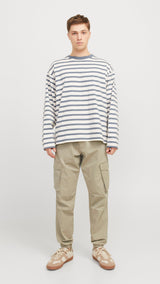 JACK & JONES JPSTKANE noah cuffed cargo in moonbeam - Image 5