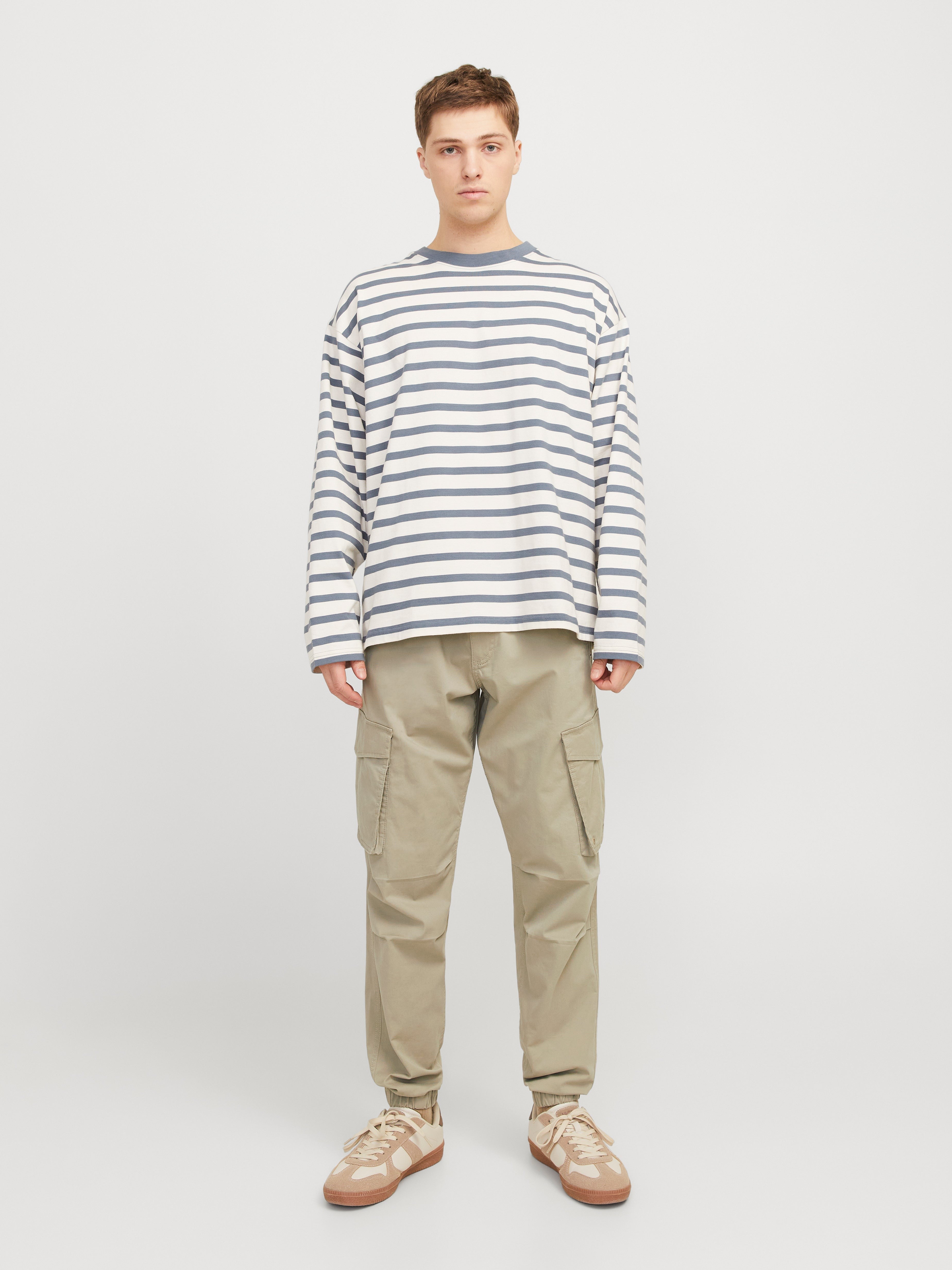 JACK & JONES JPSTKANE noah cuffed cargo in moonbeam - Image 5