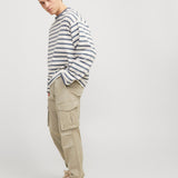 JACK & JONES JPSTKANE noah cuffed cargo in moonbeam - Image 8