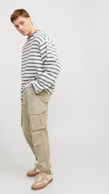 JACK & JONES JPSTKANE noah cuffed cargo in moonbeam - Image 8