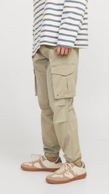 JACK & JONES JPSTKANE noah cuffed cargo in moonbeam - Image 6
