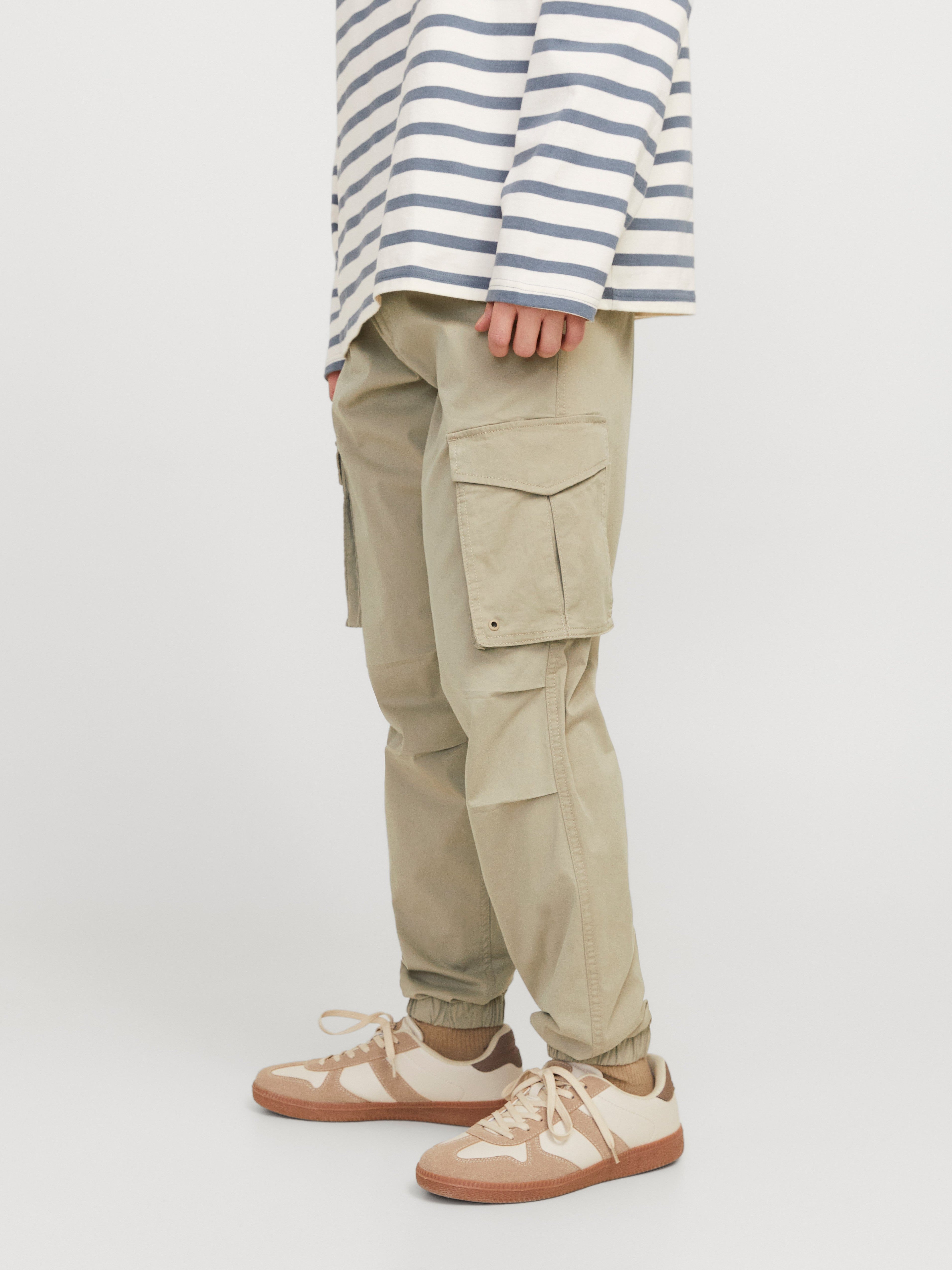 JACK & JONES JPSTKANE noah cuffed cargo in moonbeam - Image 6