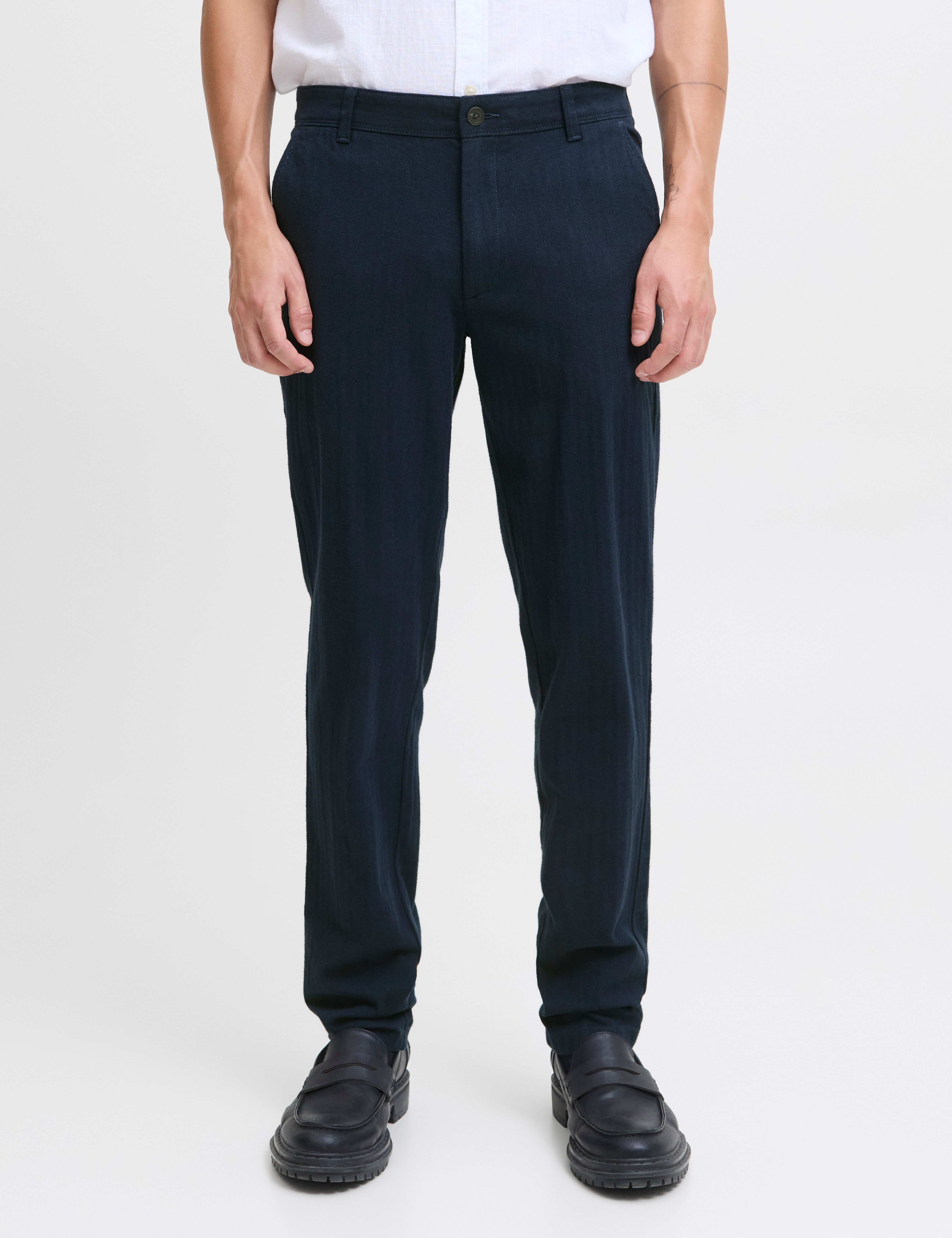 JACK & JONES JPSTMARCO bowie winter chino - navy blazer herringbone