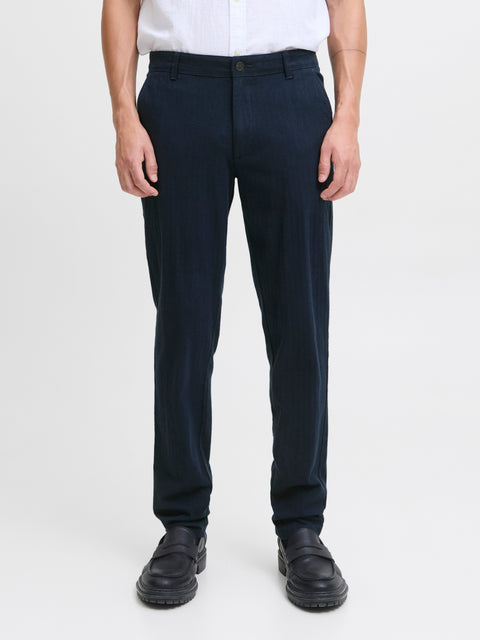 JACK & JONES JPSTMARCO bowie winter chino in navy blazer herringbone