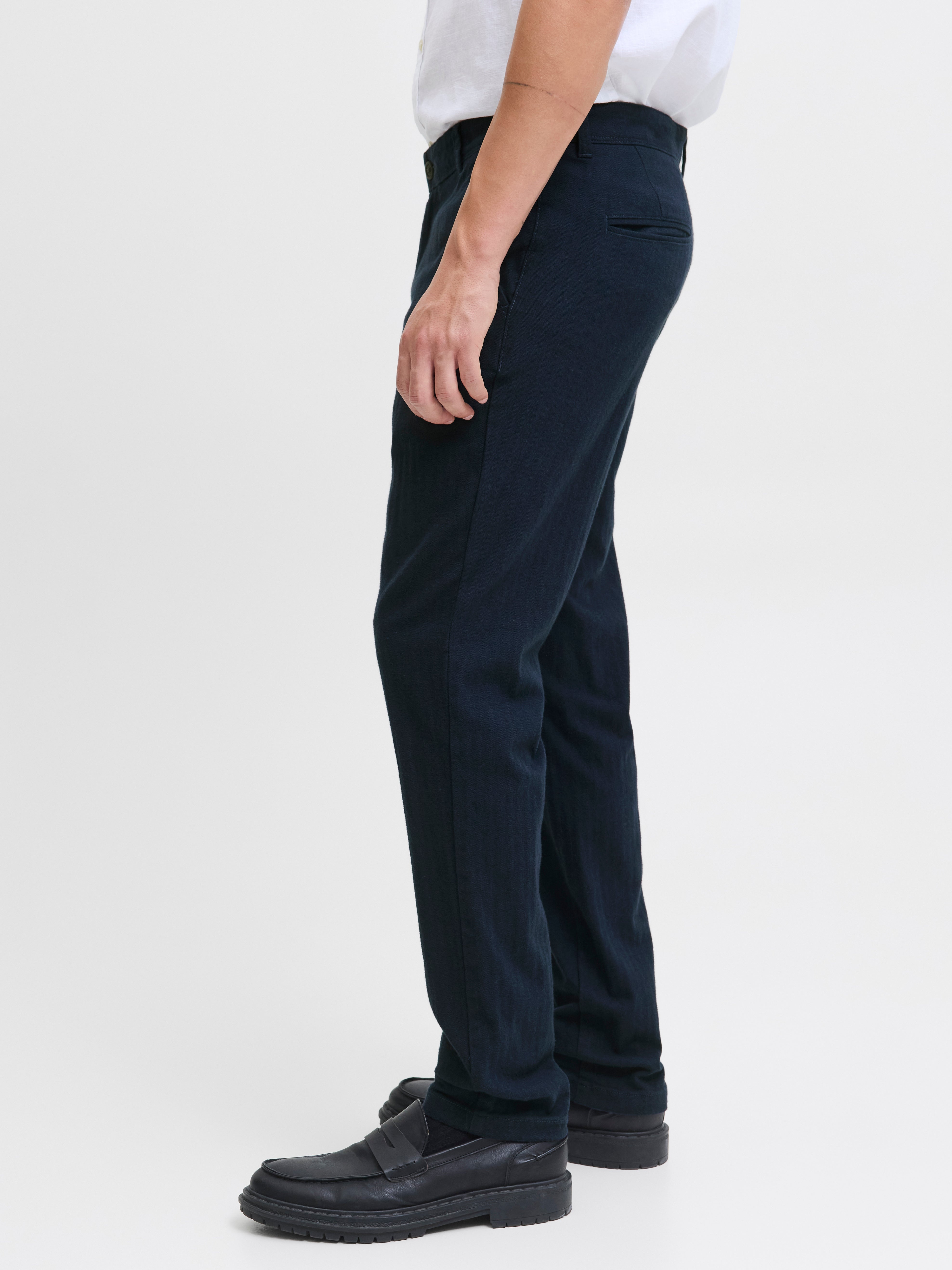 JACK & JONES JPSTMARCO bowie winter chino - navy blazer herringbone