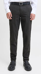 JACK & JONES JPSTMARCO bowie winter chino - dark grey herringbone
