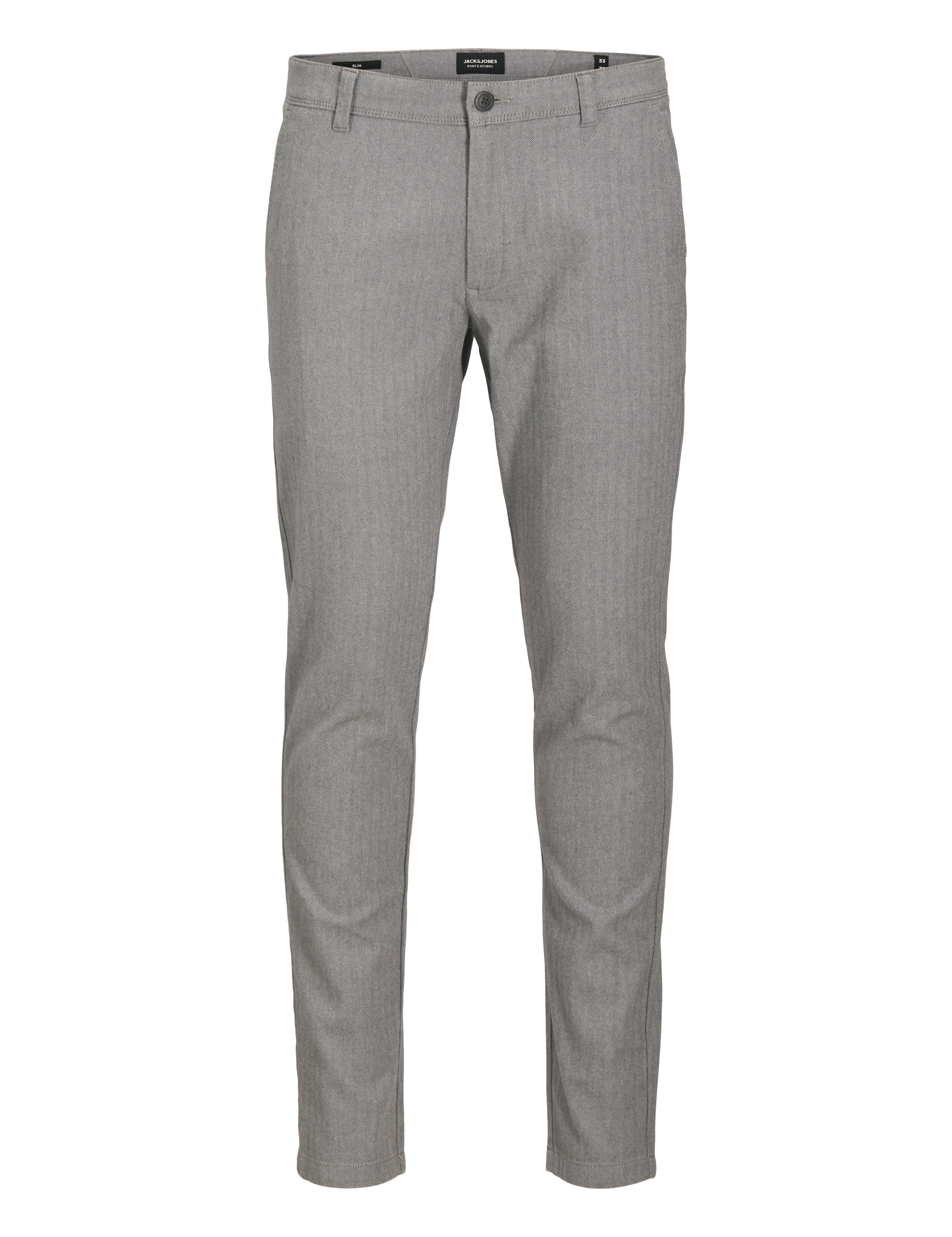 JACK & JONES JPSTMARCO bowie winter chino - grey melange herringbone