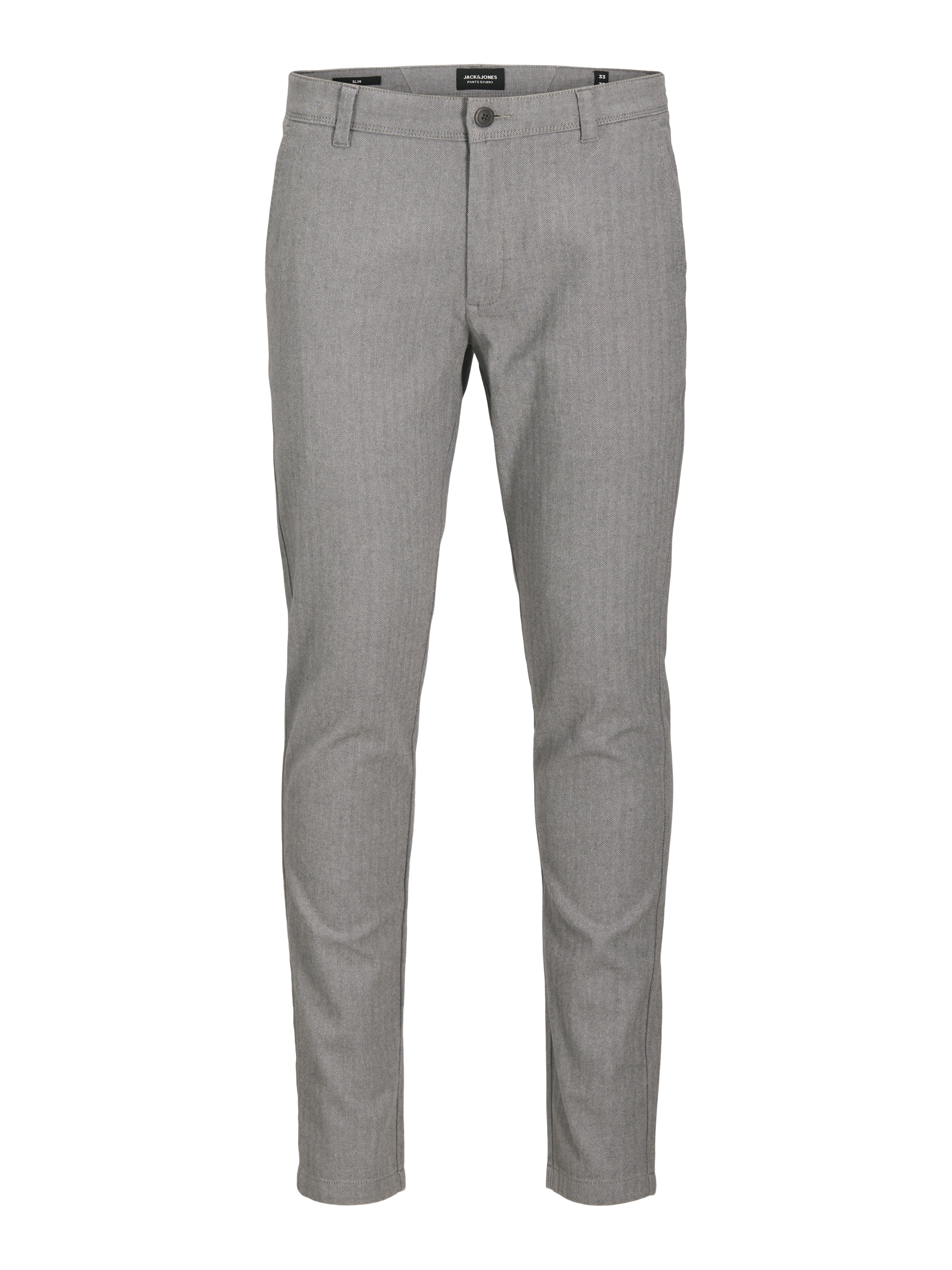 JACK & JONES JPSTMARCO bowie winter chino - grey melange herringbone