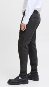 JACK & JONES JPSTMARCO bowie winter chino - dark grey herringbone
