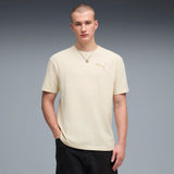 PUMA essentials elevated cat logo relaxed tee men in alpine snow
