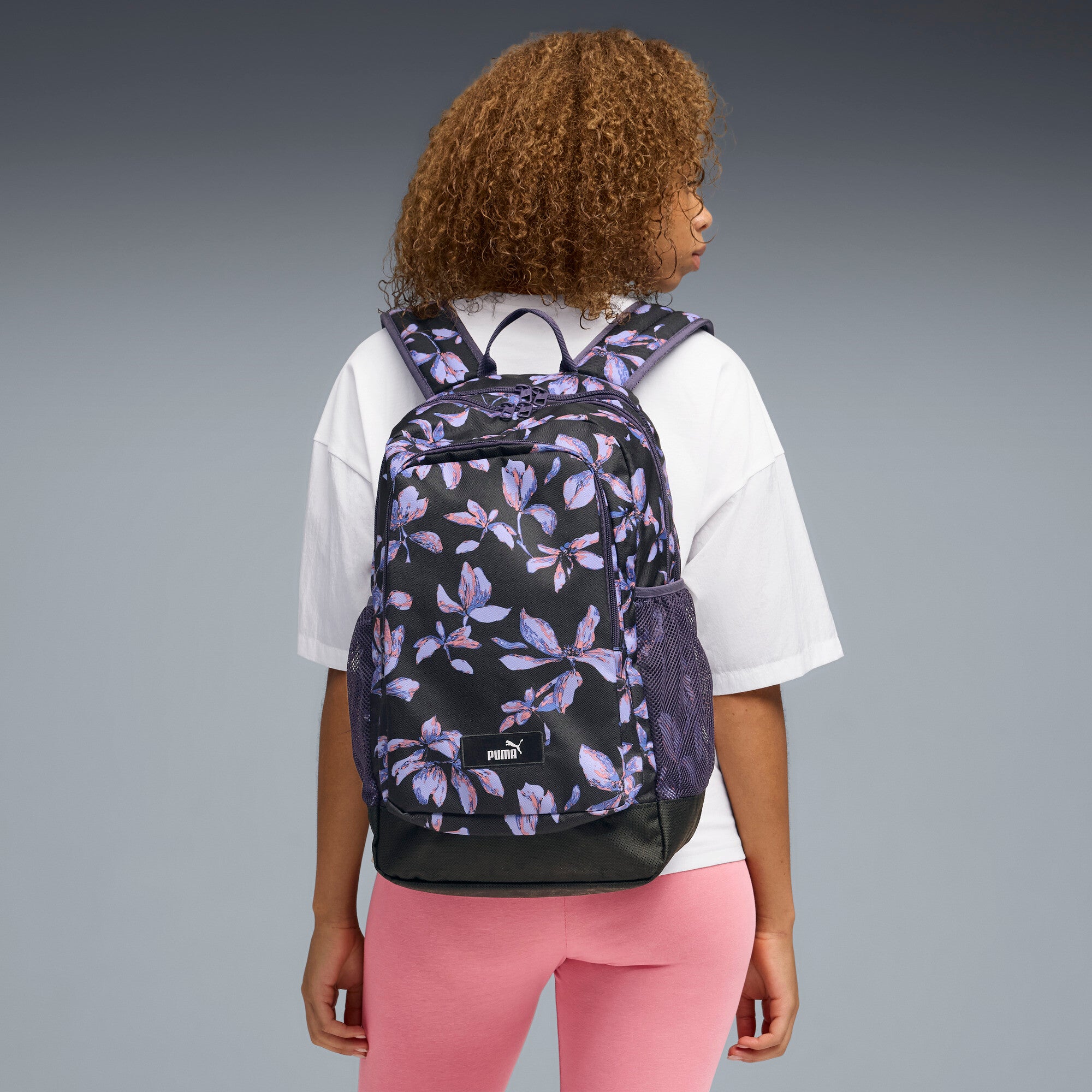 PUMA academy 29L all-over print backpack in black