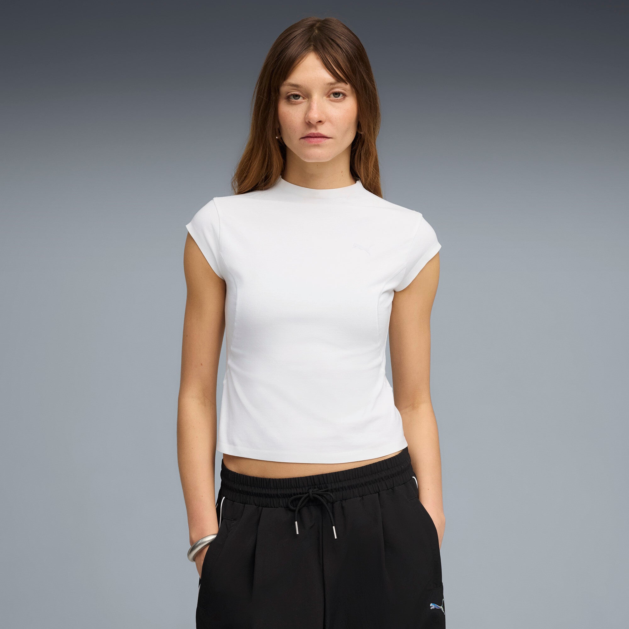 PUMA PUMATECH SENSE dryCELL tee women in white