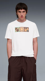 PUMA sunset drive graphic tee men in white