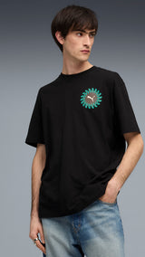 PUMA sunset drive relaxed tee men in black