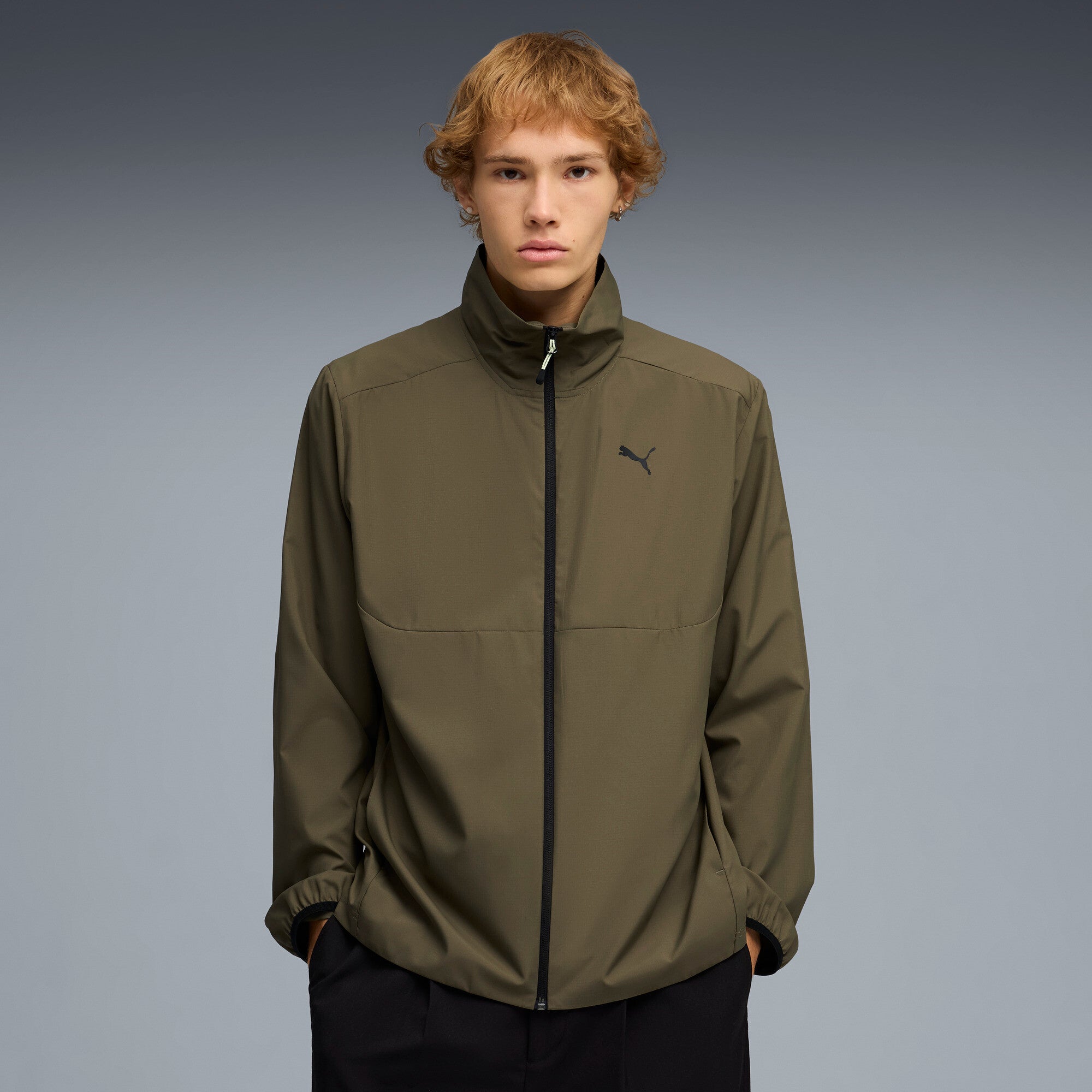 PUMA PUMATECH woven track jacket men in loden green