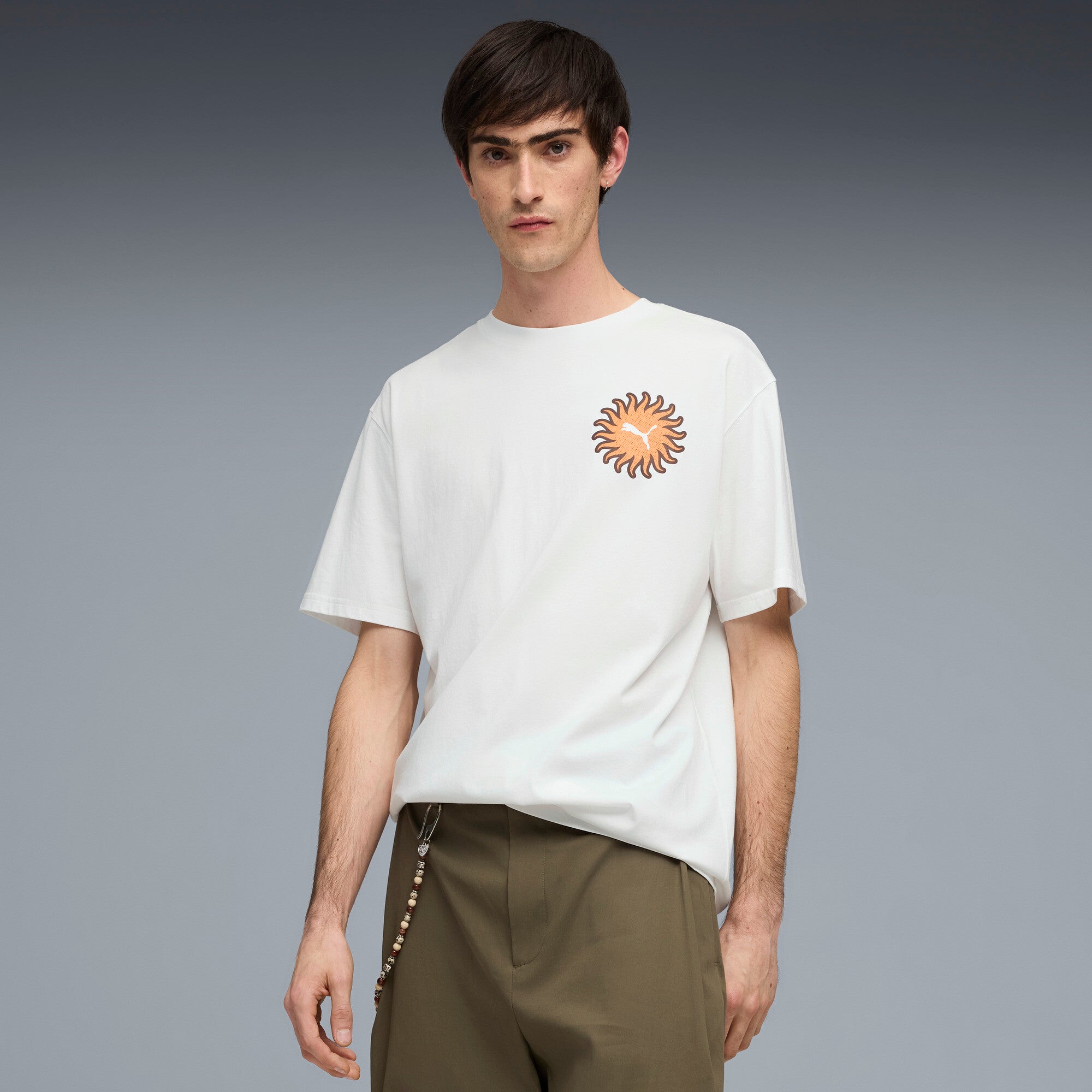 PUMA sunset drive relaxed tee men in white