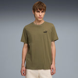 PUMA essentials small no. 1 logo tee men in loden green