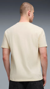 PUMA essentials elevated cat logo relaxed tee men in alpine snow