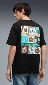 PUMA sunset drive relaxed tee men in black