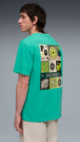 PUMA sunset drive relaxed tee men in vibrant green