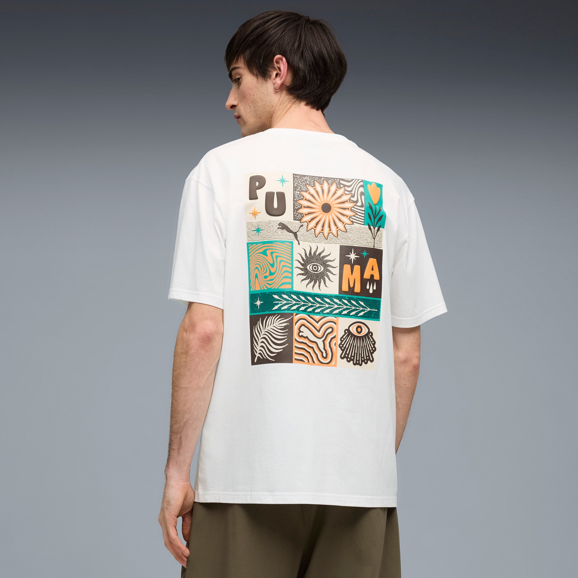PUMA sunset drive relaxed tee men in white