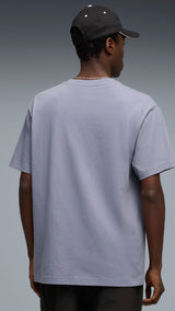 PUMA essentials elevated cat logo relaxed tee men in gray sky